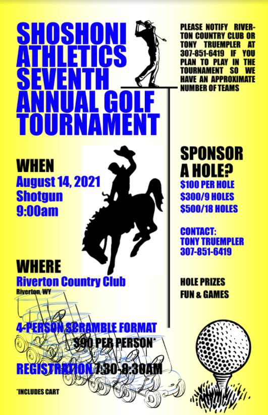 Shoshoni Athletic Fundraiser. Call Tony at 307-851-6419 for details