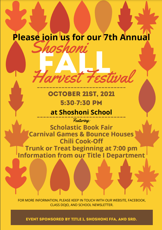 Harvest Festival October 21 5:30-7:30