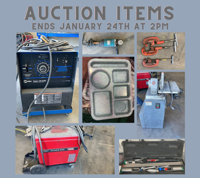 Auction Items Posted. Ends January 24 at 2pm. https://www.publicsurplus.com/sms/fremont24,wy/list/current?orgid=459930