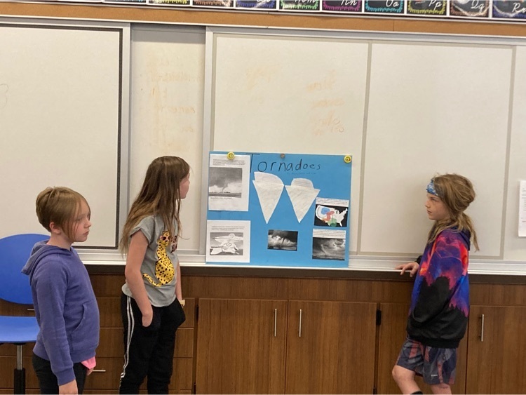 Students present on tornadoes  