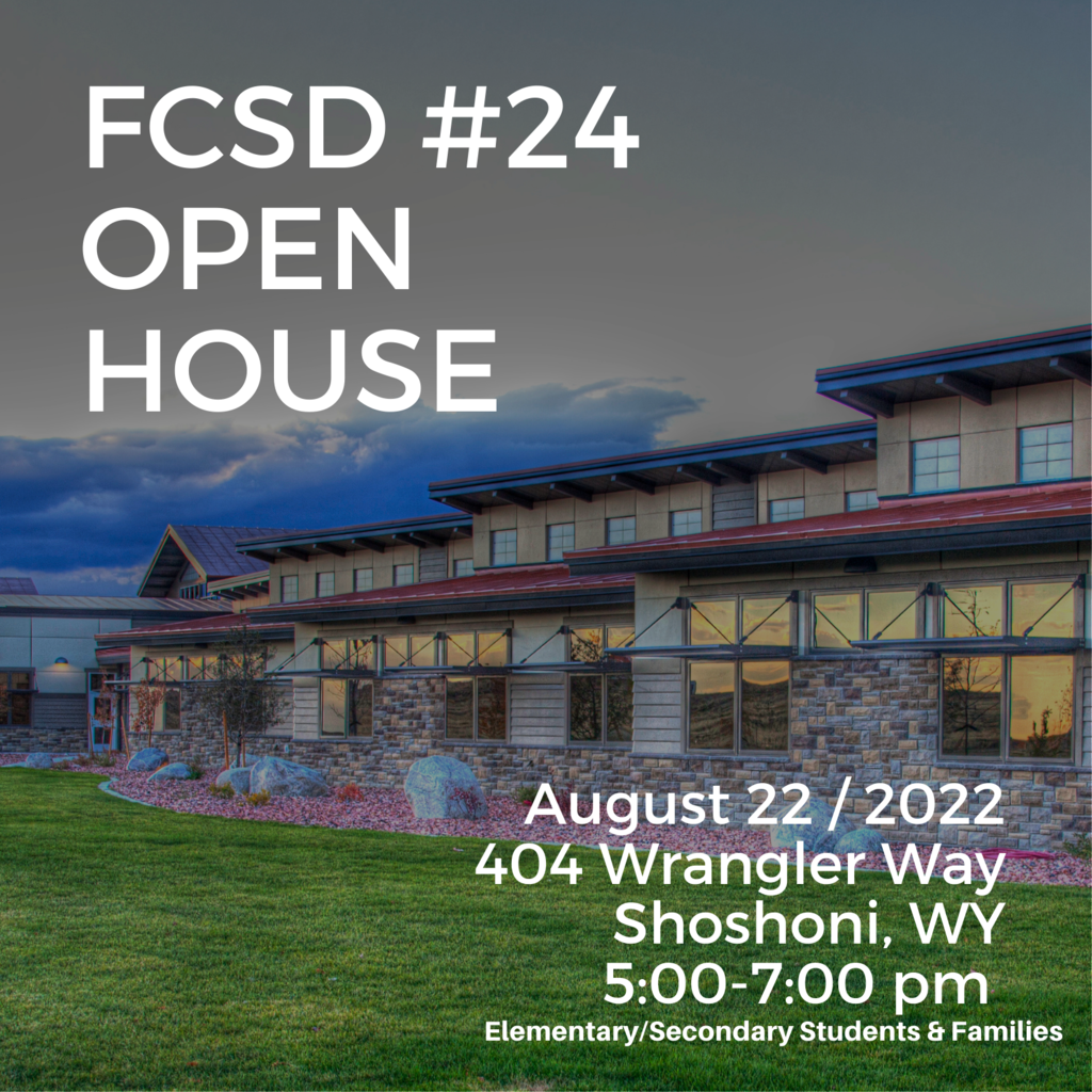 FCSD Open house info with school pic in background