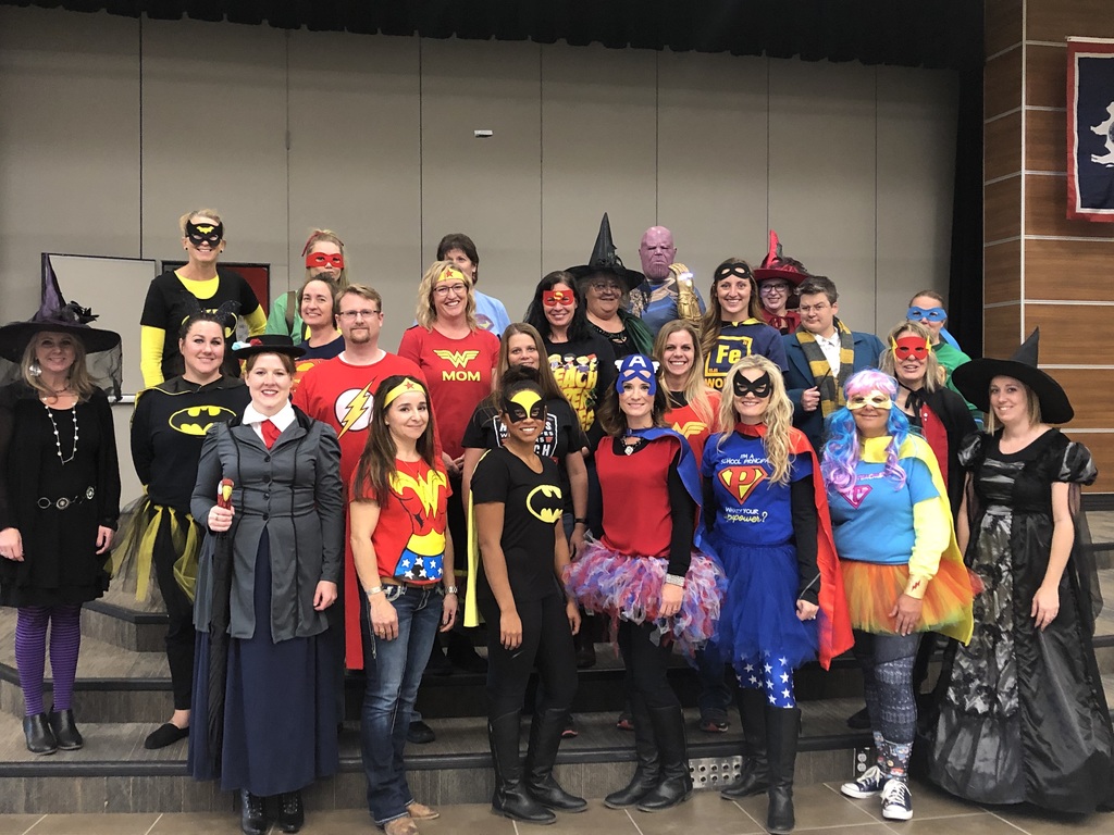 Teachers dressed up for halloween